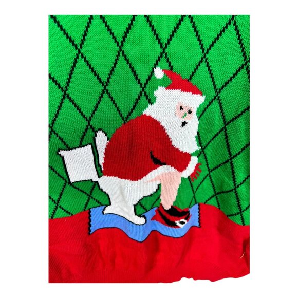 Santa on Toliet Christmas Sweatert‎ - Picture 2 of 6